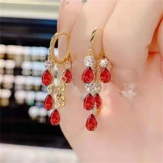 Ladies Fashion Earrings Long Fringed Crystal Drop Earrings, Xinsrenus Under $5! Ladies Fashion Earrings Long Fringed