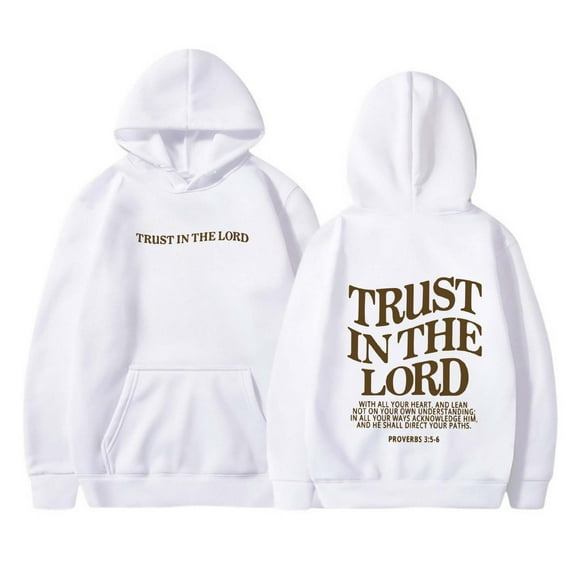 Ladies Fashion Hoodie Long Sleeve Lined Sweatshirt with Letter Print and Pockets for Women