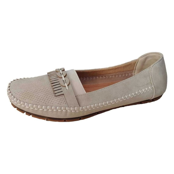 Ladies Fashion Loafers Comfortable Casual Shoes for Work & Office Casual Shoes On Loafers Comfortable Soft Sole Color Leather Driving With Tassel Fashion Footwear For Ladies