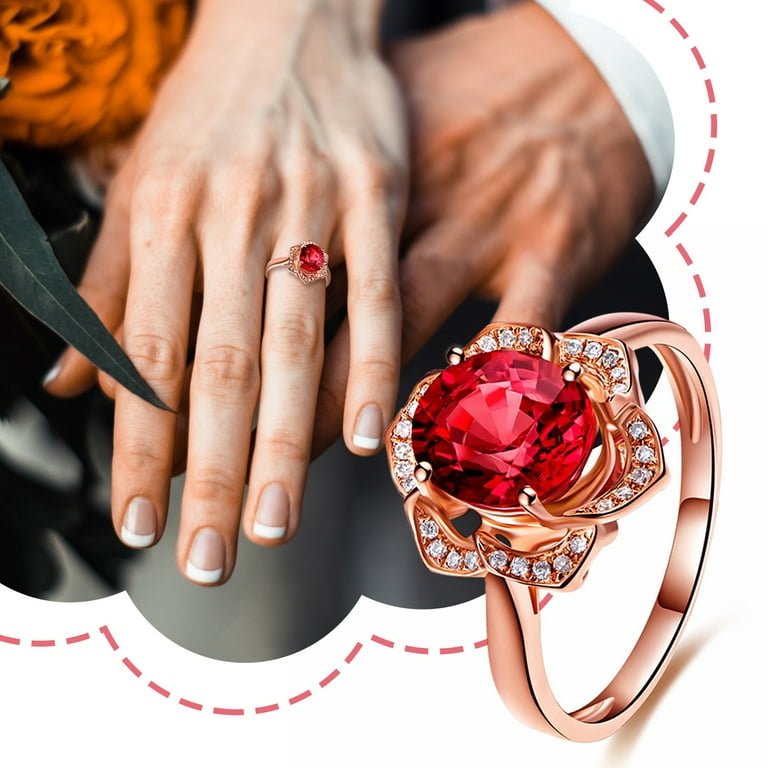 Rose zircon ring sale