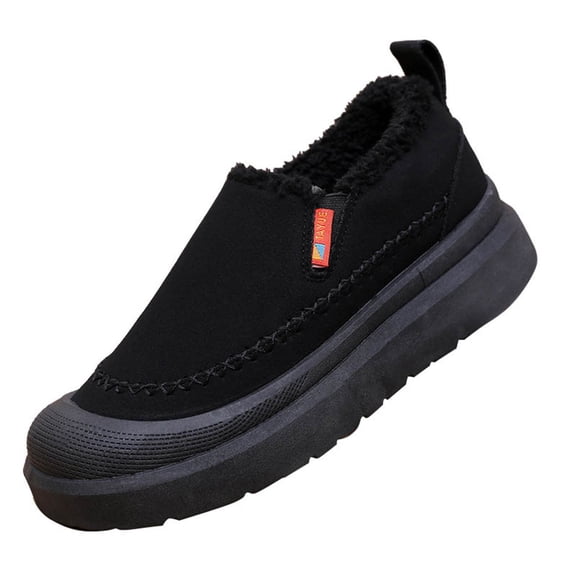 Ladies Fashion Slip On Snow Boots, Fleece Lined Thick Sole Comfortable Winter
