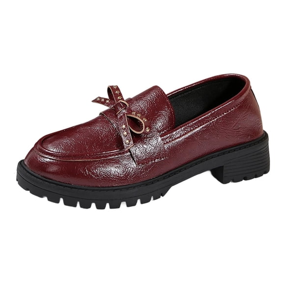 Ladies Fashion Sneakers for Gym Athletic Style & Performance Stylish Women's Casual Shoes With Retro Bow Design Comfortable Loafers For Everyday Wear Thick Heeled On Footwear For All Seasons