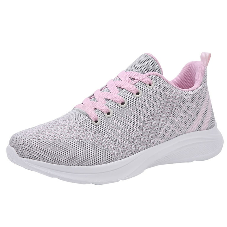 Ladies Fashion Solid Color Breathable Mesh Knitted Flat Casual Sports Shoes Women s Wedge Sneaker Sneaker Boots for Women Sneaker Socks for Women Sneaker Wedges for Women Sneaker Slippers for Women Wa...