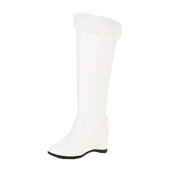 Ladies Fashion Solid Color Leather Side Zipper High Heel Long Boots for Women Stylish and Comfortable Winter Footwear