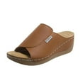 thumbnail image 1 of Ladies Fashion Solid Color Leather Toe Thick Sole Casual Sandals and Slippers for Women - Stylish Comfort Footwear for Everyday Wear, 1 of 2