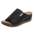 thumbnail image 1 of Ladies Fashion Solid Color Leather Toe Thick Sole Casual Sandals and Slippers for Women - Stylish Comfortable Footwear for All Occasions, 1 of 2