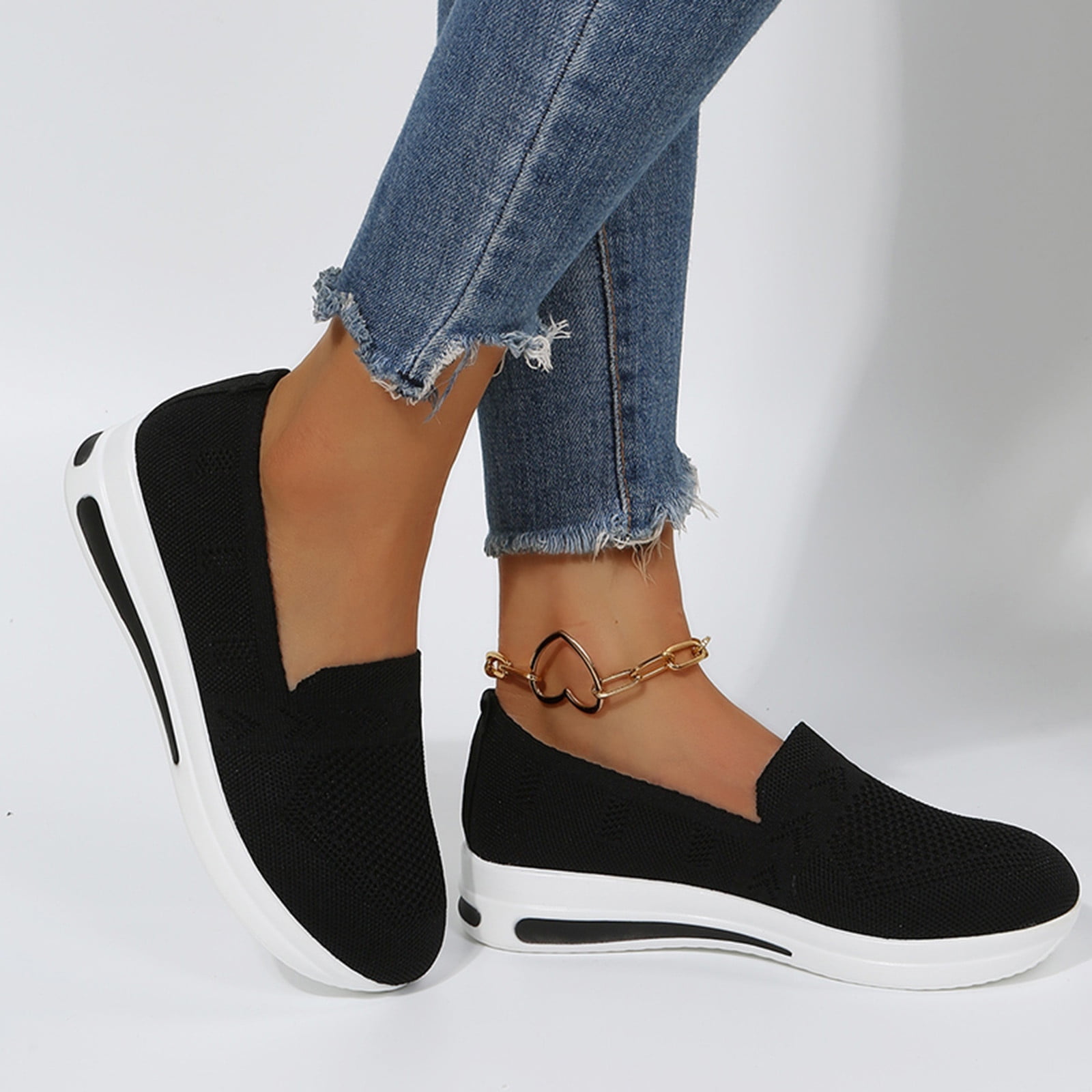 Thick-Soled Casual Sneakers for Women