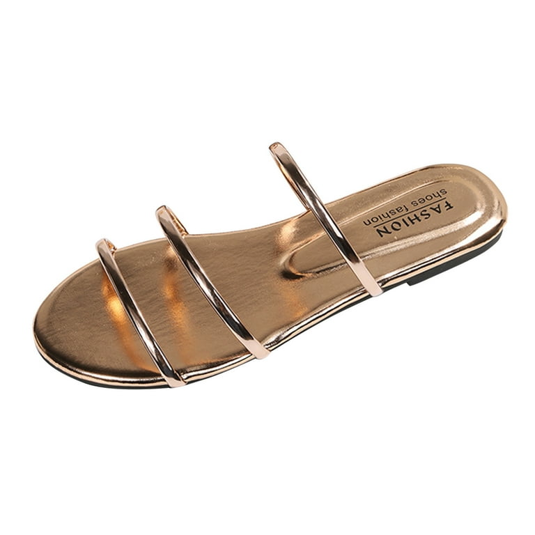 Ladies Fashion Summer Solid Color Strap Combination Simple Flat Slippers Coconuts Sandals for Women Womens Low Heel Sandals Size 8 Womens Leopard Print Sandals Size 8 City Classified Sandals for Women...