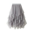 thumbnail image 1 of Ladies Fashion Temperament High Waisted Super Fairy Buds Irregular Mesh Pommel Skirt Skirt Womens Leather Skirt Hoop Skirt Petticoat Table Skirts for Parties Metallic Skirt Skater Skirt Midi Skirts, 1 of 2