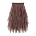 thumbnail image 1 of Ladies Fashion Temperament High Waisted Super Fairy Buds Irregular Mesh Pommel Skirt Skirt Womens Leather Skirt Hoop Skirt Petticoat Table Skirts for Parties Metallic Skirt Skater Skirt Midi Skirts, 1 of 2