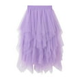 thumbnail image 1 of Ladies Fashion Temperament High Waisted Super Fairy Buds Irregular Mesh Pommel Skirt Skirt Womens Leather Skirt Hoop Skirt Petticoat Table Skirts for Parties Metallic Skirt Skater Skirt Midi Skirts, 1 of 2