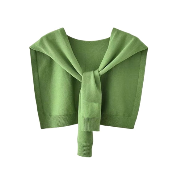 Ladies' Fashion Versatile Ice Silk Knitted Shawl Outerwear Army Green