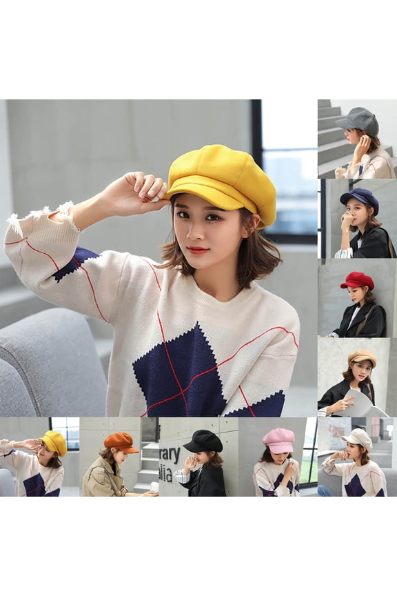 Ladies Fashion Wool Beret Classic Painter Dome Cap for Autumn Winter Wear