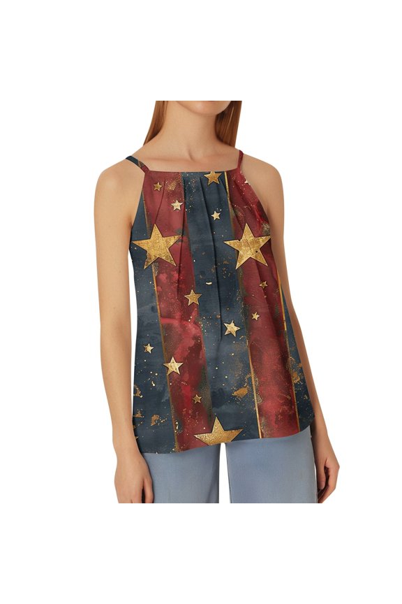 Ladies' Fashionable And Casual Pleated Round Neck Solid Color Top 8