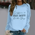 thumbnail image 1 of Ladies' Fashionable Casual Autumn And Winter English Letter Printed Trendy Hoodie Round Neck Hoodie Long Sleeved Top Light Oversized Hoodie Women with Hood Sweatshirt Women Soft Winged Tops Women Cans, 1 of 3