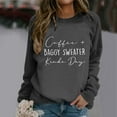 thumbnail image 1 of Ladies' Fashionable Casual Autumn And Winter English Letter Printed Trendy Hoodie Round Neck Hoodie Long Sleeved Top Light Oversized Hoodie Women with Hood Sweatshirt Women Soft Winged Tops Women Cans, 1 of 3