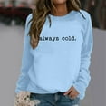 thumbnail image 1 of Ladies' Fashionable Casual Autumn And Winter English Letter Printed Trendy Hoodie Round Neck Hoodie Long Sleeved Top Lined Running Hoodie Women Half Zip Ladies Band Hoodies Women Ladies Sweat Outfits, 1 of 3