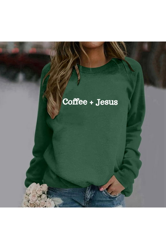 Ladies' Fashionable Casual Autumn And Winter English Letter Printed Trendy Hoodie Round Neck Hoodie Long Sleeved Top Sweatshirt Women Vintage Fashion Fall Distressed Pullover Juniors Fall Clothes