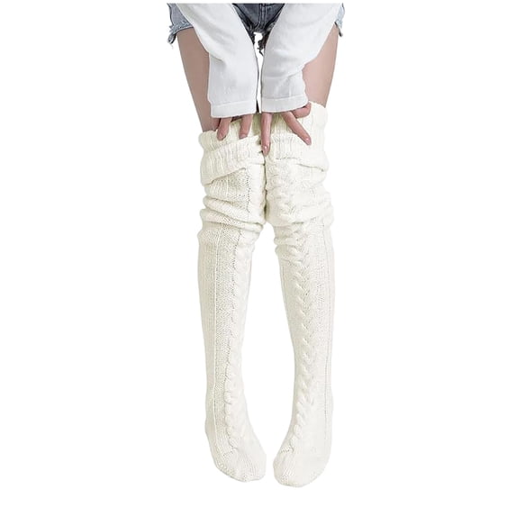 Fjofpr Socks for Women Womens Socks Ladies' Fashionable Casual Solid Color Knee High Mid Tube Home Socks