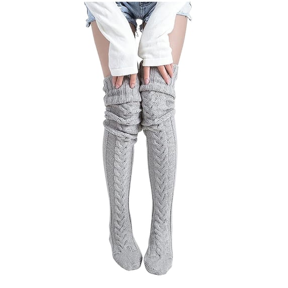 Fjofpr Socks for Women Womens Socks Ladies' Fashionable Casual Solid Color Knee High Mid Tube Home Socks