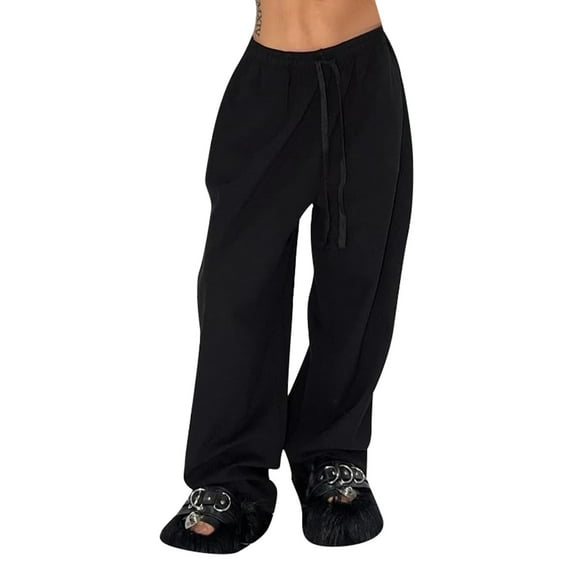 Ladies' Fashionable Casual Sweatpants Loose Pants Street Running Pants Black Sports Pants Long Pants Casual Pants Women Casual Pants Size 14 Tie Pants for Women Casual Women's Pants Casual Tall
