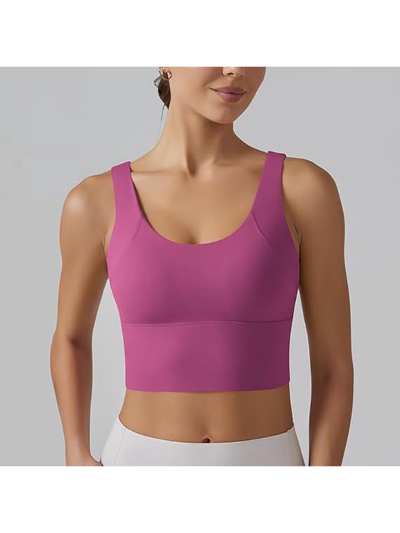 Ladies' Fashionable And Casual V Shaped Beautiful Back Cloud Feeling Integrated Cup Sports Bra Tight Fitting High Elasticity Running Fitness Yoga Suit Bra Sports Bras for Women Pack Women's Push up