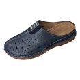 thumbnail image 1 of Ladies' Fashionable Plus Size Slippers with Hollow Pattern on the Toe Solid Color Wedge Heel Thick Soled Slippers Hidden Blue 40, 1 of 6