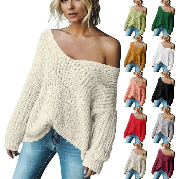 Ladies' Fashionable V-Neck Slim Fit Long Sleeved Knitted Top, Elegant and Form-Fitting, Great for Office and Casual Events,Black,XL