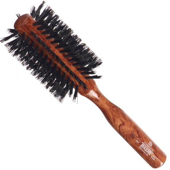 Kent DA2 Finest Hair Brushes for Women Blow Made from Danta Wood - Round Boar Bristle Hairbrush for Medium to Long Hair - Styling Radial Brush and Round Brush
