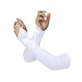 thumbnail image 1 of Ladies Fingerless Silk Opera Gloves, White, 1 of 1