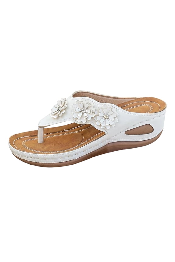 Ladies' Fish Mouth Thong Sandals 2026 Summer All Day Comfort Walking Flops Casual Soft Cushion Comfortable Slope Flip Flops Summer Wide Ladies Slippers