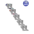 thumbnail image 1 of Ladies Flat Knit No Show Socks, 10 Pair, 1 of 3