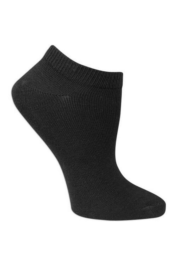 Ladies Flat Knit No Show Socks, 10 Pair