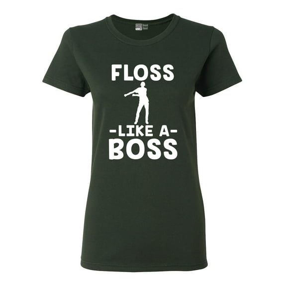 Ladies Floss Like A Boss Dance Floor Funny DT T-Shirt Tee