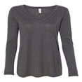 thumbnail image 1 of Bella + Canvas Women's Flowy Long Sleeve V-Neck Tee, 1 of 5