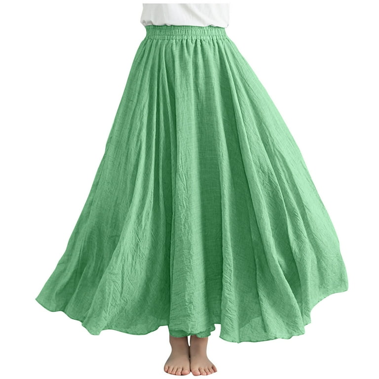 High waist a line summer chiffon skirt 4457 High waist a line summer chiffon skirt 4457