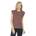 thumbnail image 1 of Ladies' Flowy Muscle T-Shirt with Rolled Cuff - MAUVE - L, 1 of 5