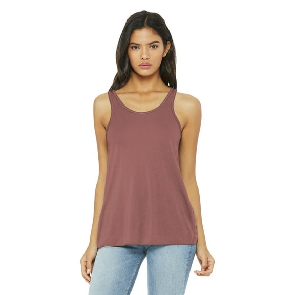 Ladies' Flowy Racerback Tank - MAUVE - 2XL