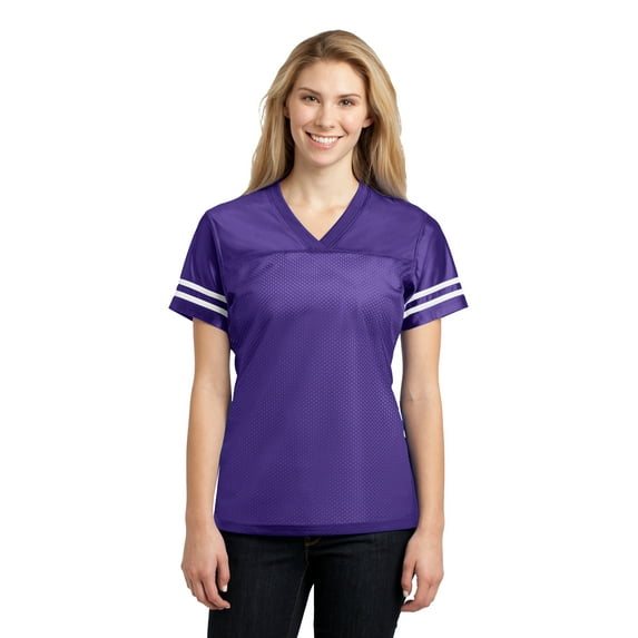 Ladies Football Replica Jersey Color Purple/White Large Size