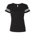 thumbnail image 1 of LAT Women's Football V-Neck Fine Jersey Tee, 1 of 8