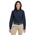 thumbnail image 1 of Ladies' Foundation 100% Cotton Long-Sleeve Twill Shirt with Teflon™ XS DARK NAVY, 1 of 3
