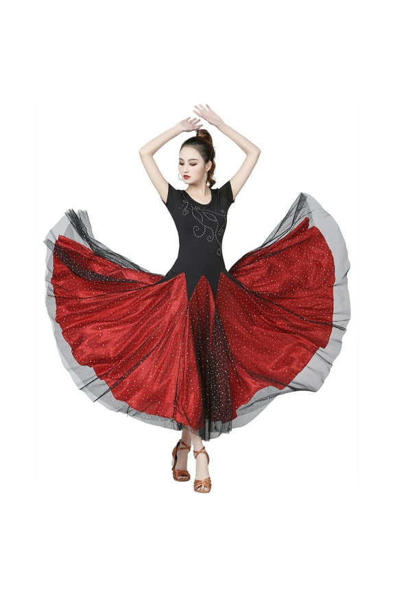 Ladies Foxtrot Waltz Ballroom Dance Dancing Dresses Outfit for Adult Women