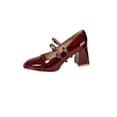 thumbnail image 1 of Ladies' French Style Mary Janes, Buckle Strap, High Heel Dress Shoes, 1 of 27