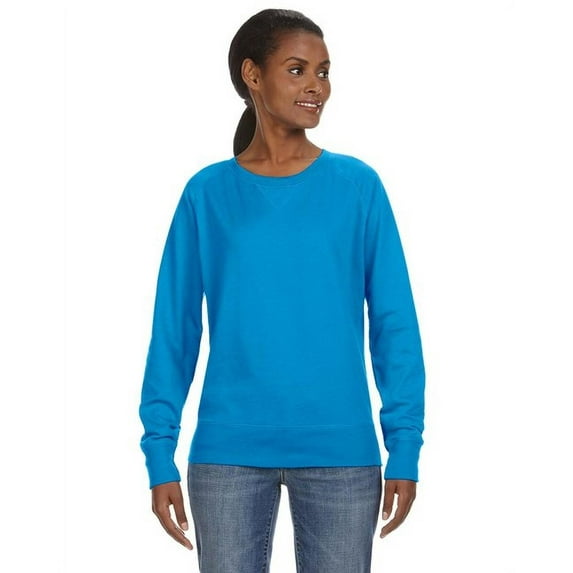 Ladies' French Terry Slouchy Pullover - COBALT - M