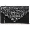 thumbnail image 1 of Ladies Frosted Satin Evening Clutch Purse Bag Crossbody Handbags Party Prom Wedding Envelope, 1 of 6
