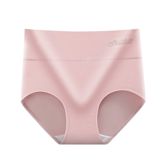 Ladies Full Coverage Seamless Briefs Lingerie, High Waisted Soft Cotton Breathable Stretch Women's Underwear Panties