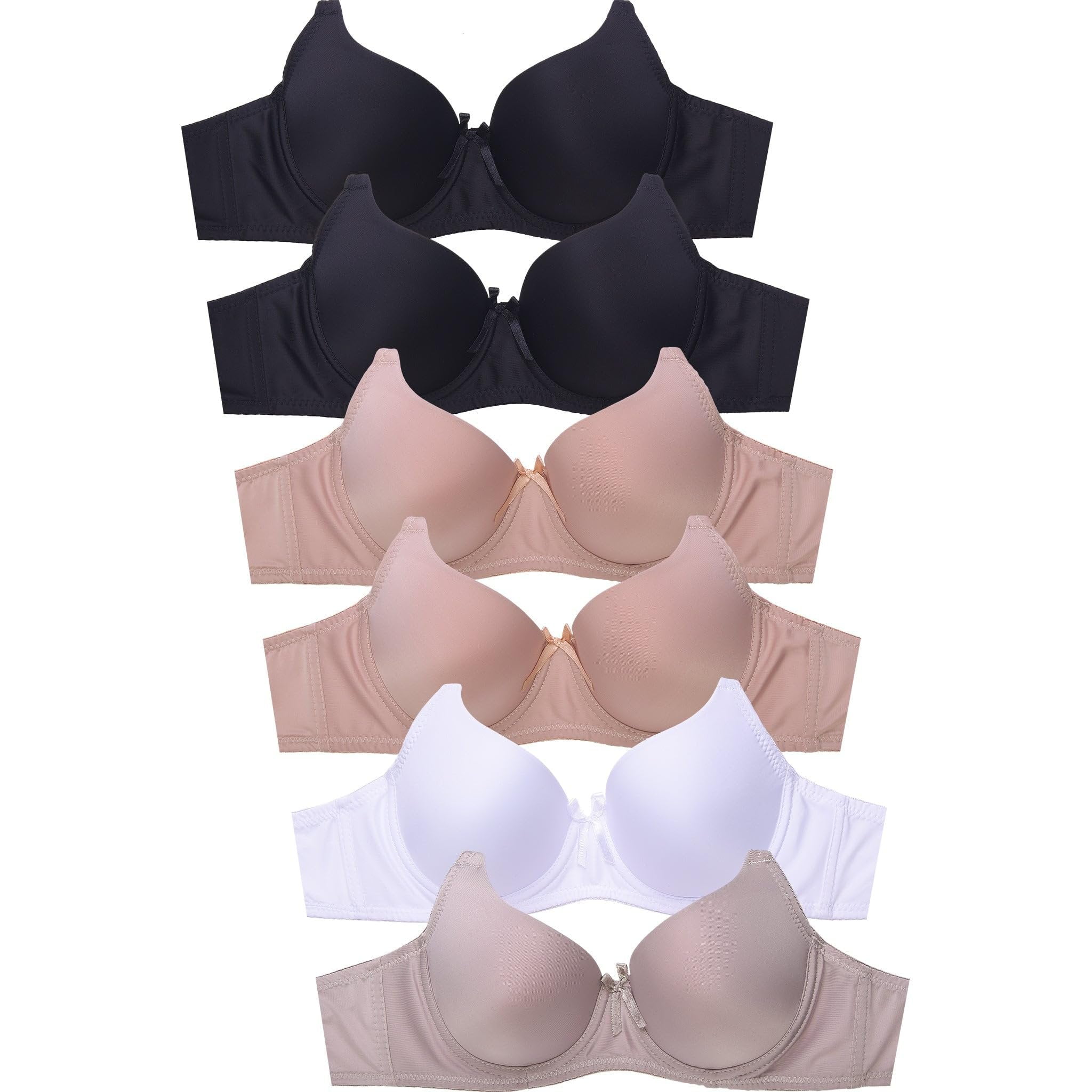 Ladies Full Cup Plain Bra 3 Hooks And Wide Strap