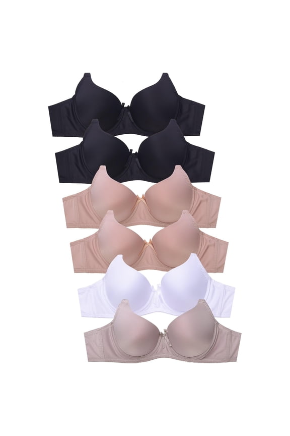 Ladies Full Cup Plain Bra 3 Hooks And Wide Strap