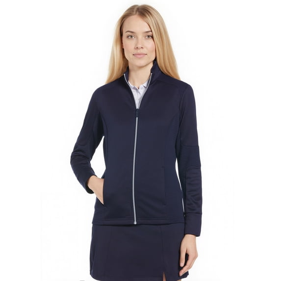 Callaway Apparel CGW772 Ladies Full-Zip Ottoman Jacket-Peacoat-XL
