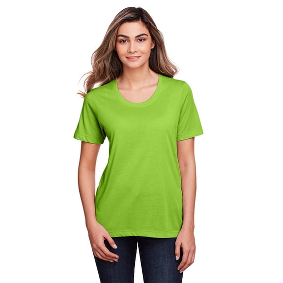 Ladies' Fusion ChromaSoft™ Performance T-Shirt - ACID GREEN - XS